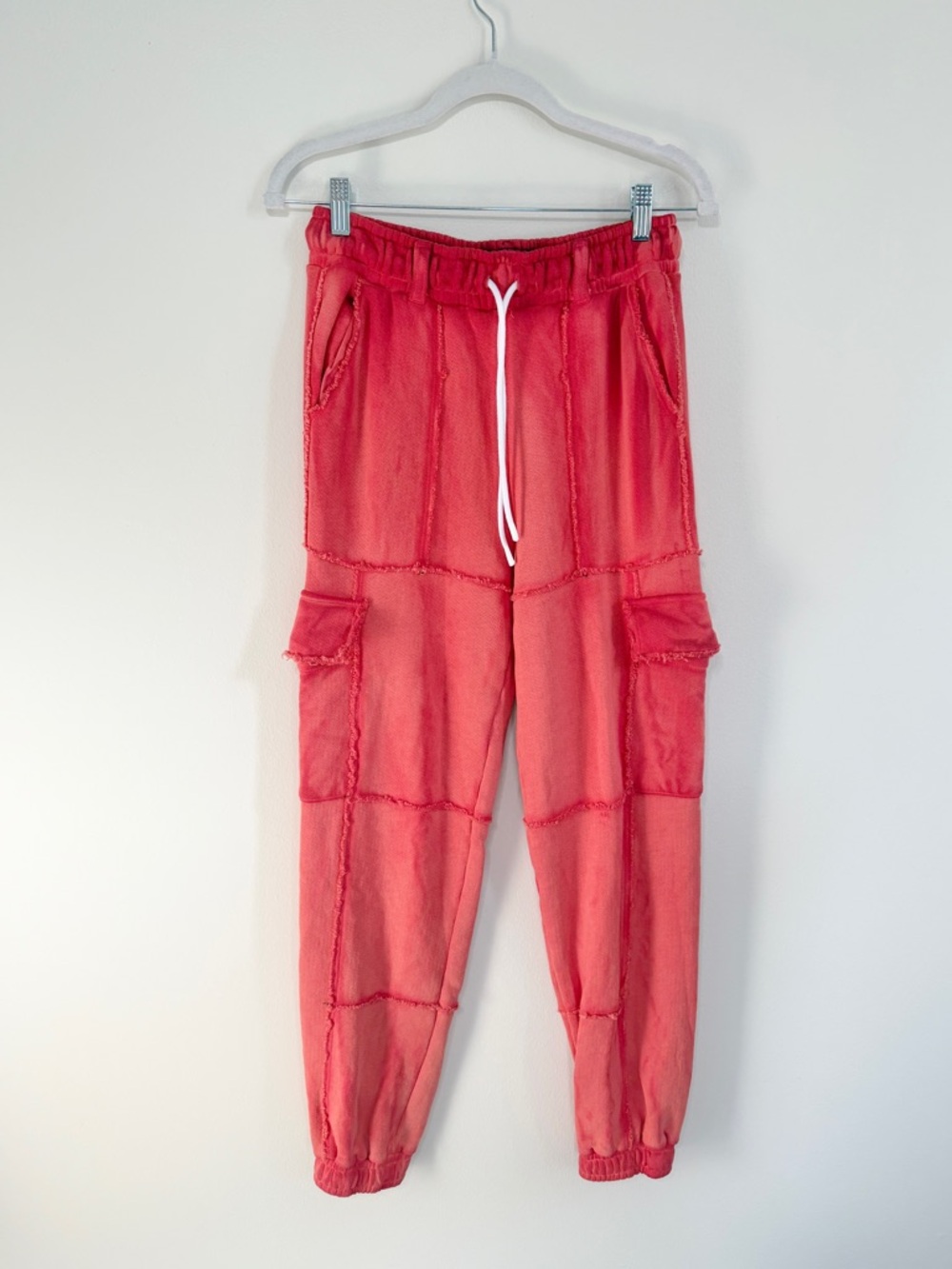 Cotton Citizen Joggers Size Small Orange Red Ombre Sweatpants